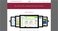 Desktop Screenshot of gesundheitspool.ch